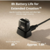 DJI Mic Mini Transmitter (Infinity Black), Ultralight, Wireless Lavalier Microphone - Imagen 2