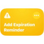 Atajo Recordatorio de Expiración