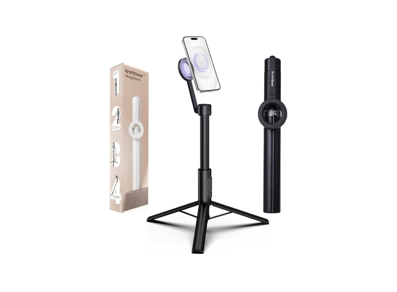 KraftGeek Magnetic Phone Tripod for iPhone